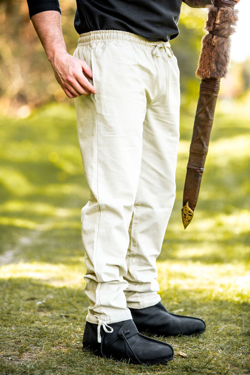 Pantalón medieval Arvo, color cáñamo