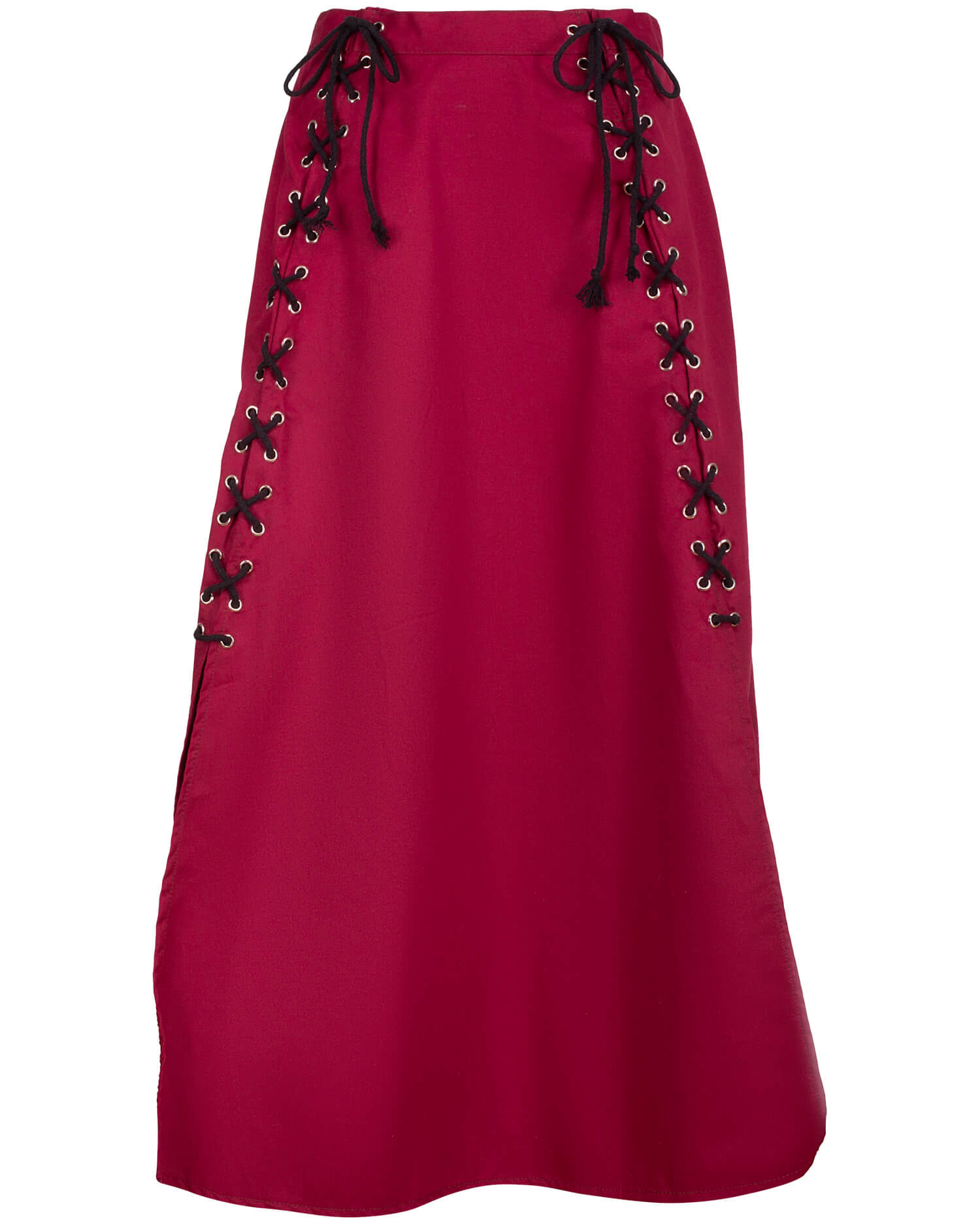 Falda medieval algodón modelo Callista, color burdeos