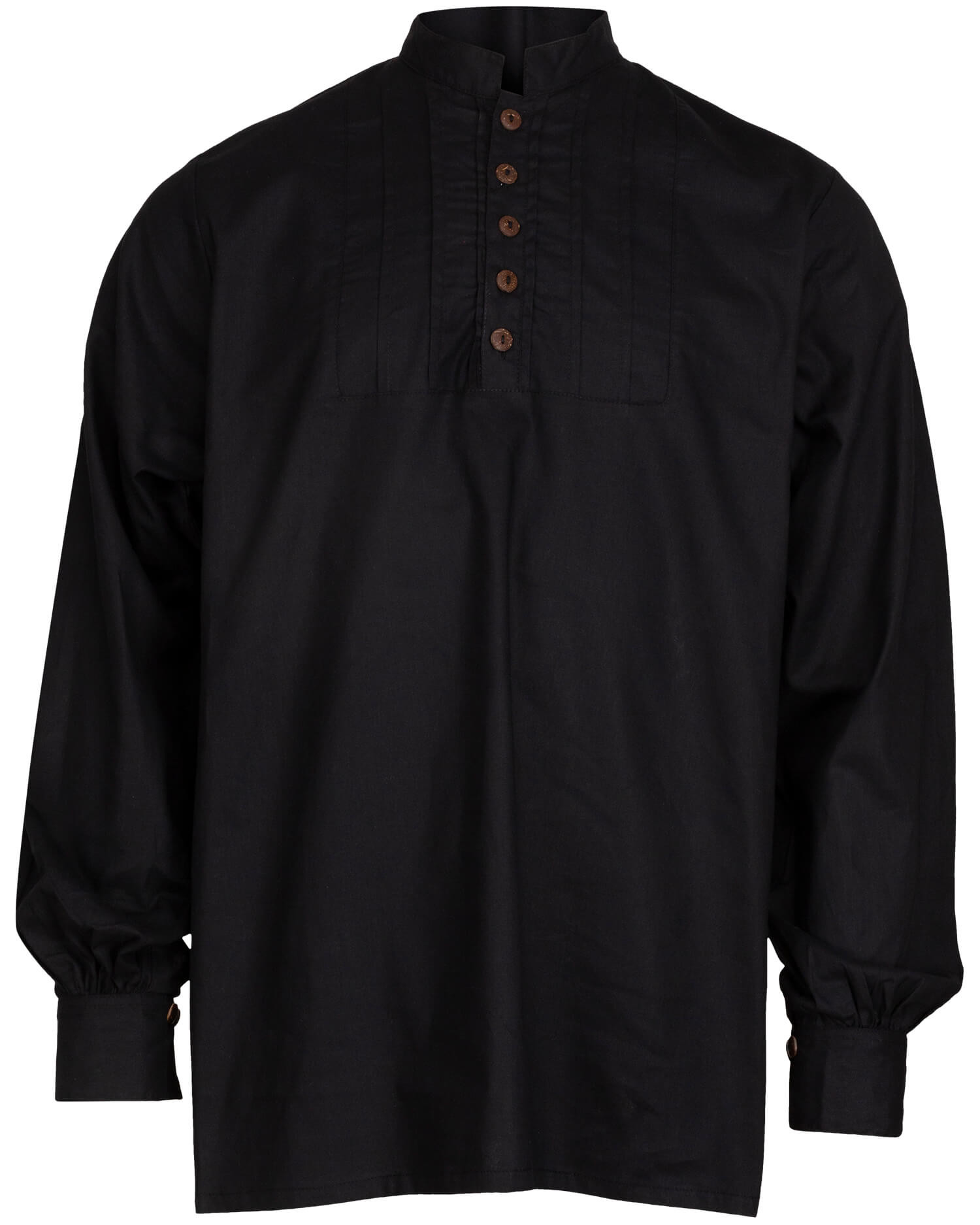 Camisa medieval algodón modelo Lucious, color negro