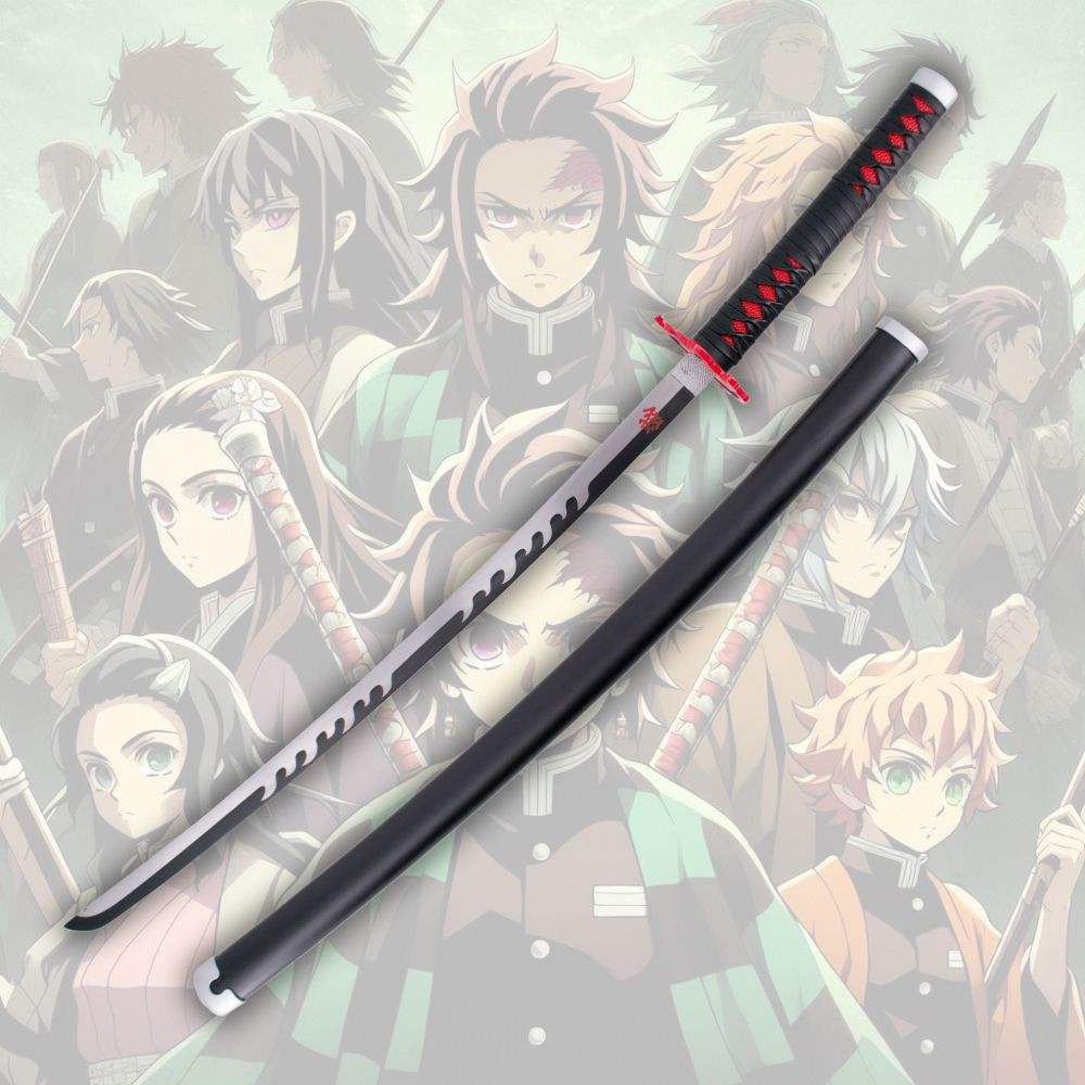 Katana decorativa Mingshao de Kamado Tanjirou, Kimetsu No Yaiba