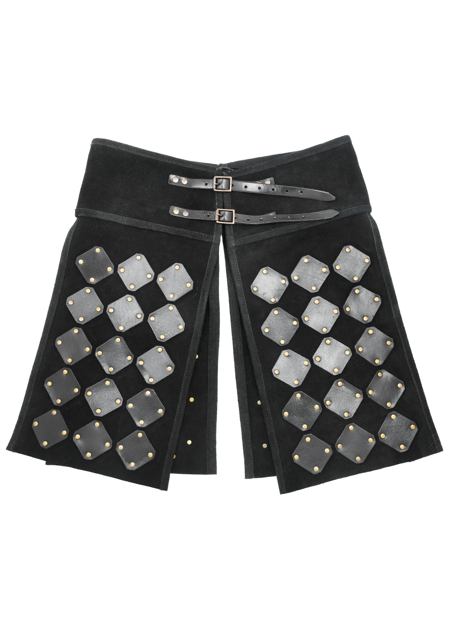 Falda medieval piel de ante modelo Vares, color negro