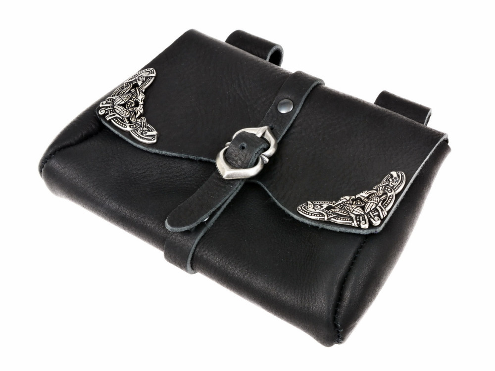 Bolso Medieval Erin con herrajes Celtas - negro