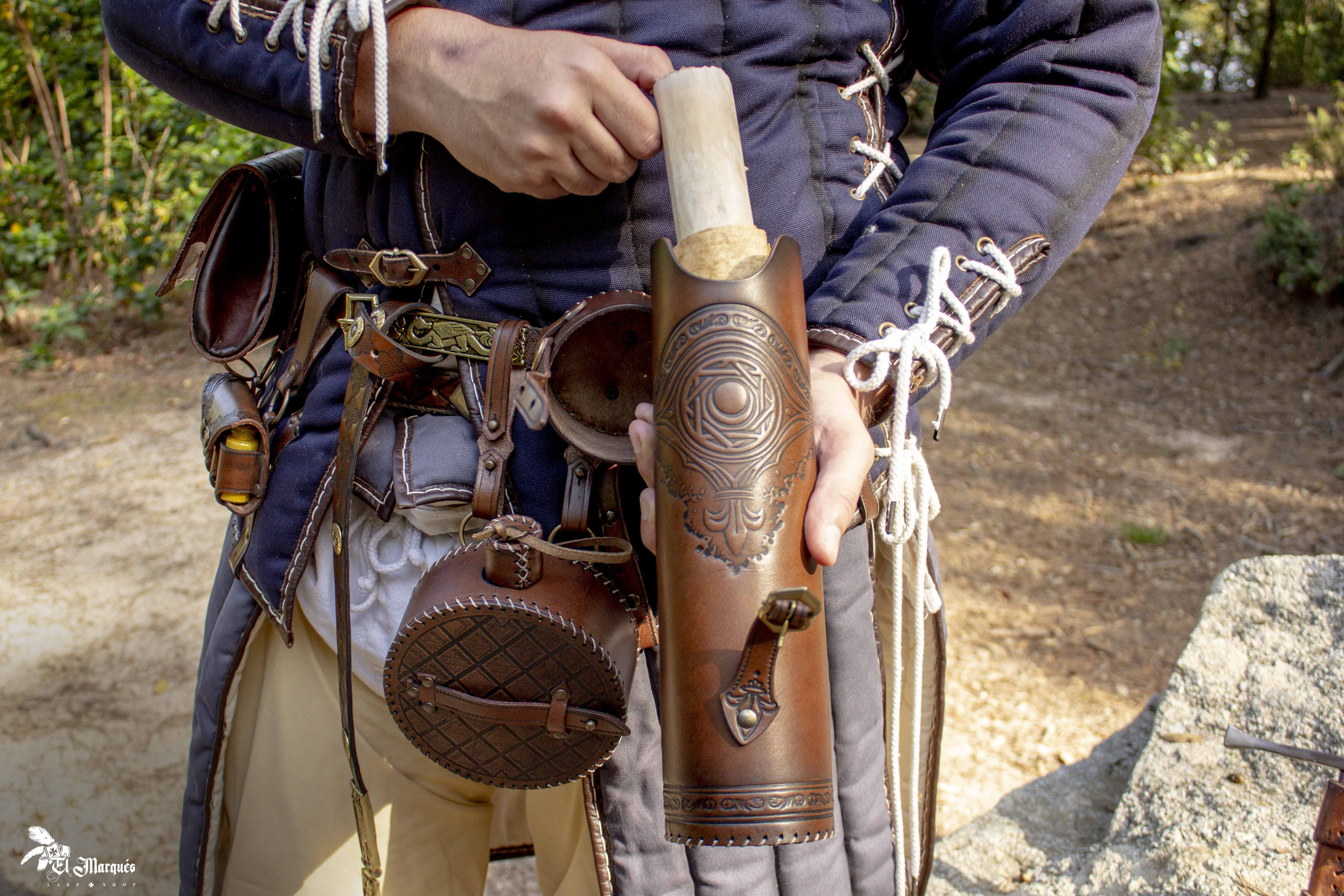 Portarollos medieval para ferias medievales o LARP