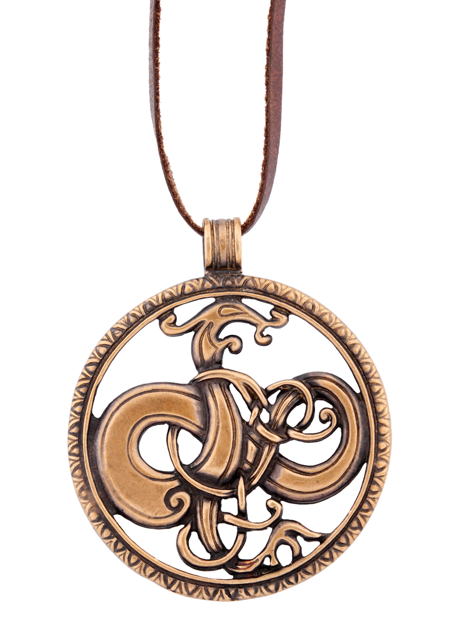 Colgante Dragón Vikingo estilo urnes en bronce