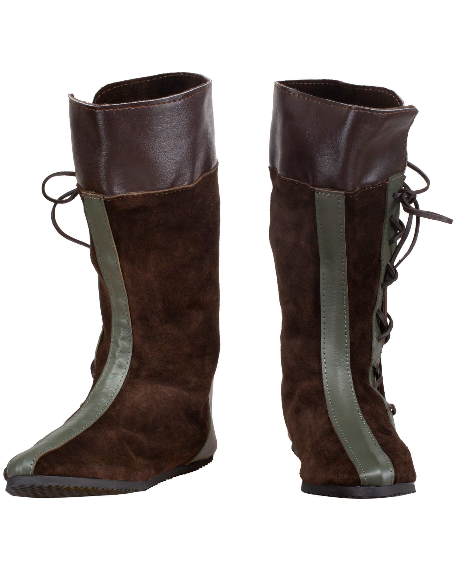 Botas medievales cuero modelo Sylvar, color gris