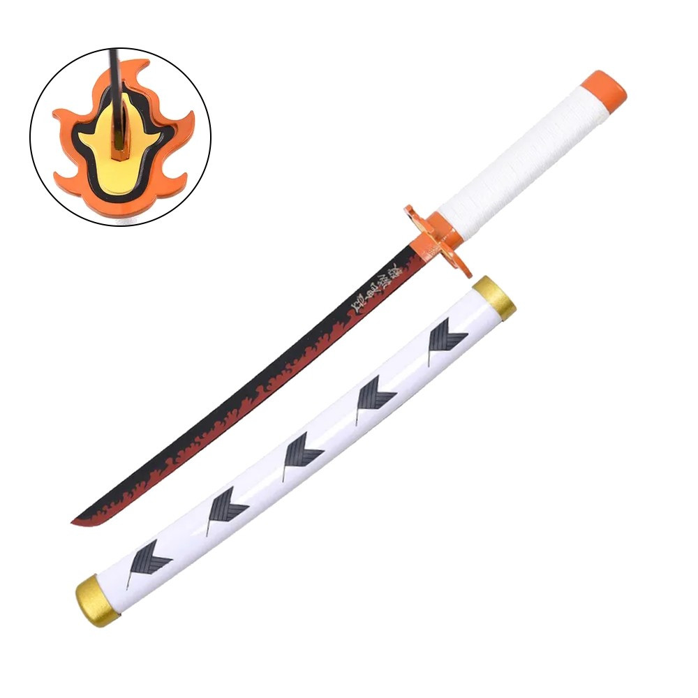 Mini Katana Rengoku Kyojuro, hoja en bambú