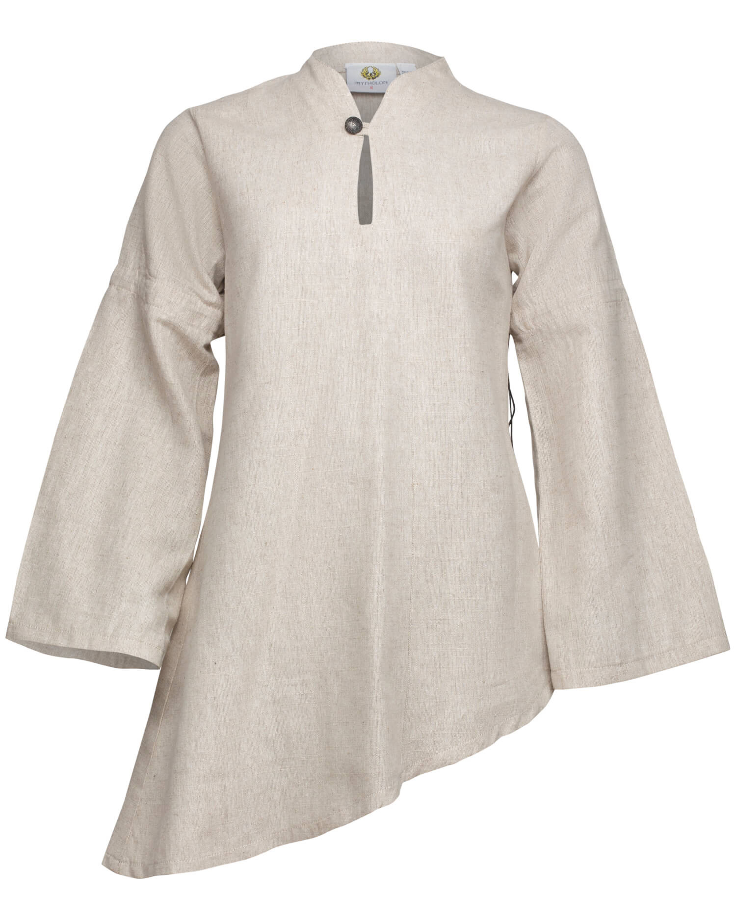 Blusa medieval en lino modelo Galatea, blanco natural