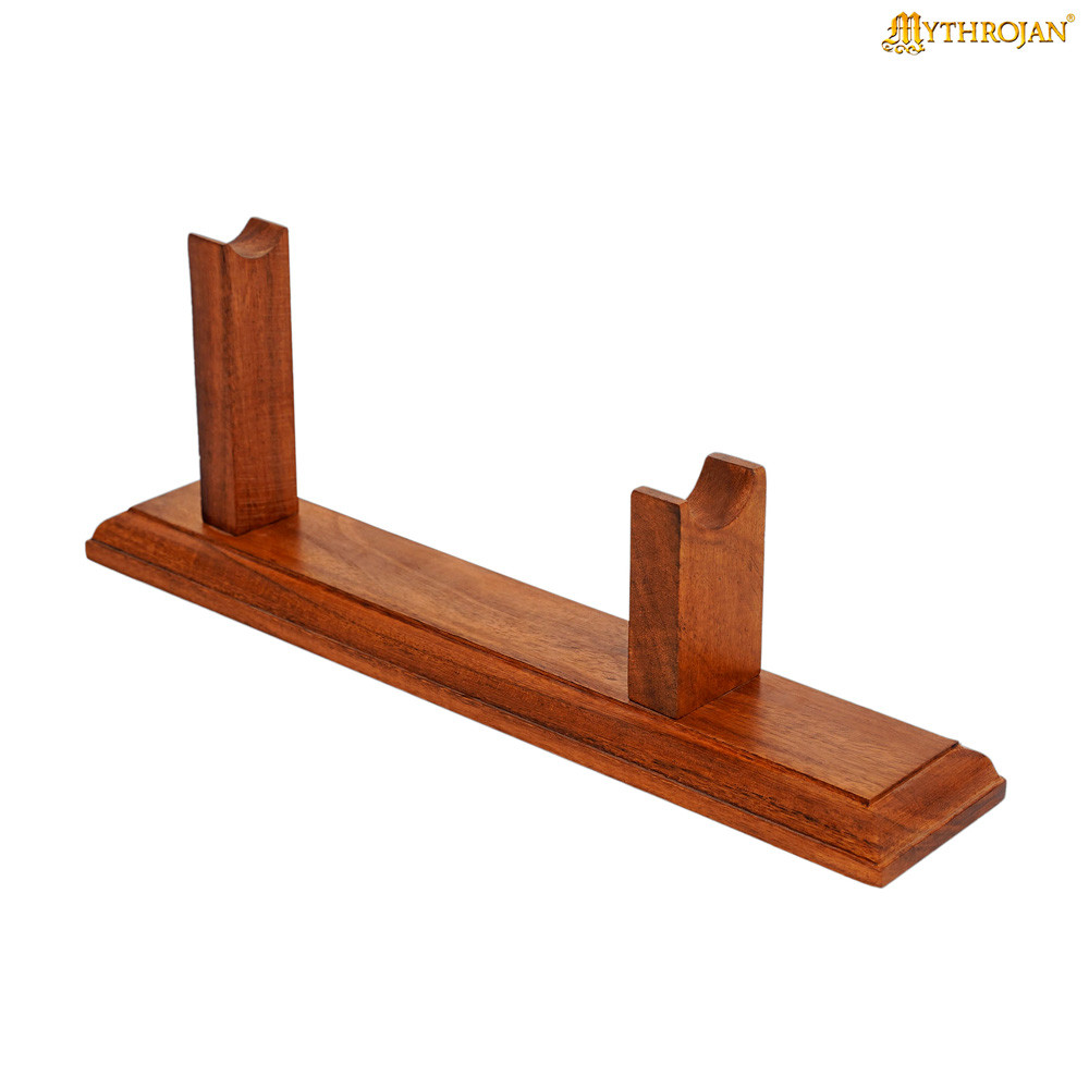 Soporte medieval de madera para pistolas piratas