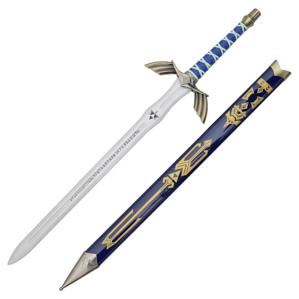Espada ornamental Dark Link de Zelda azul, hoja Bambú