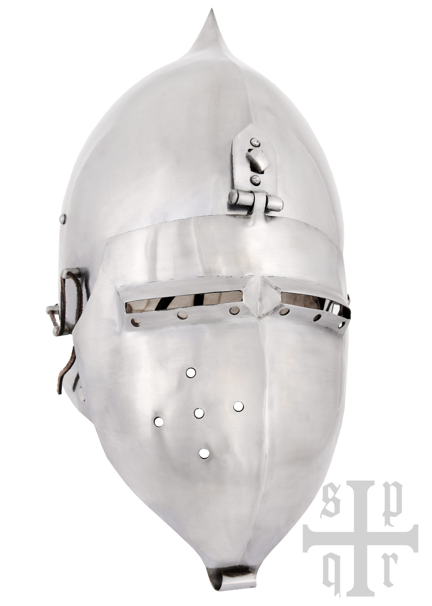 Bacinete Medieval con visera y tapa cebolla