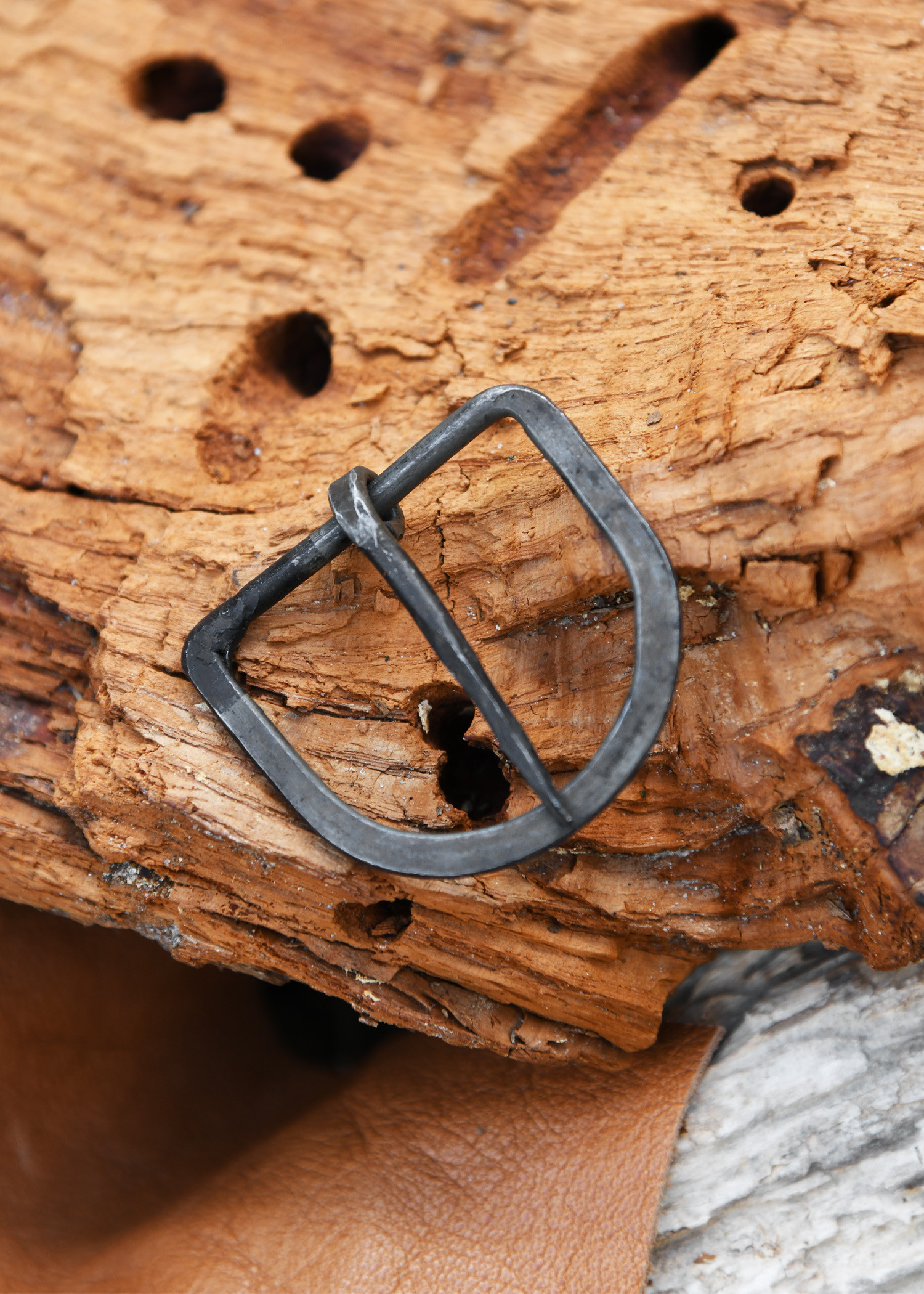 Hebilla de acero forjada a mano, correas 39 mm de ancho