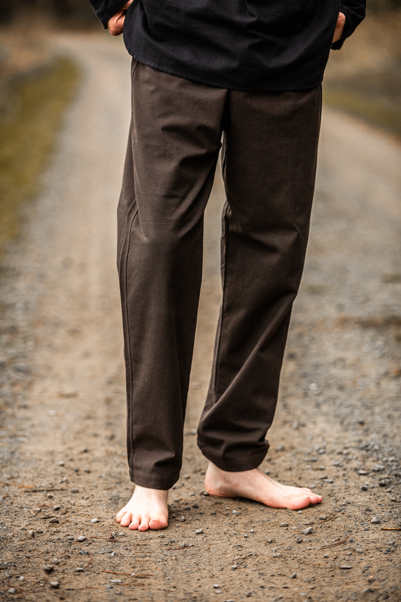 Pantalon medieval modelo Peter, color marrón oscuro