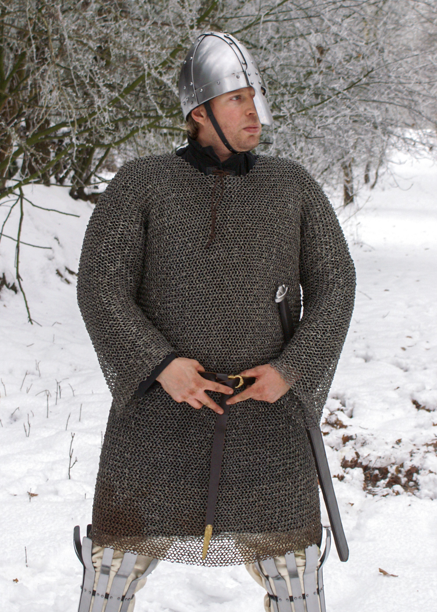 Cota de malla modelo Hauberk, anillas planas 8 mm.