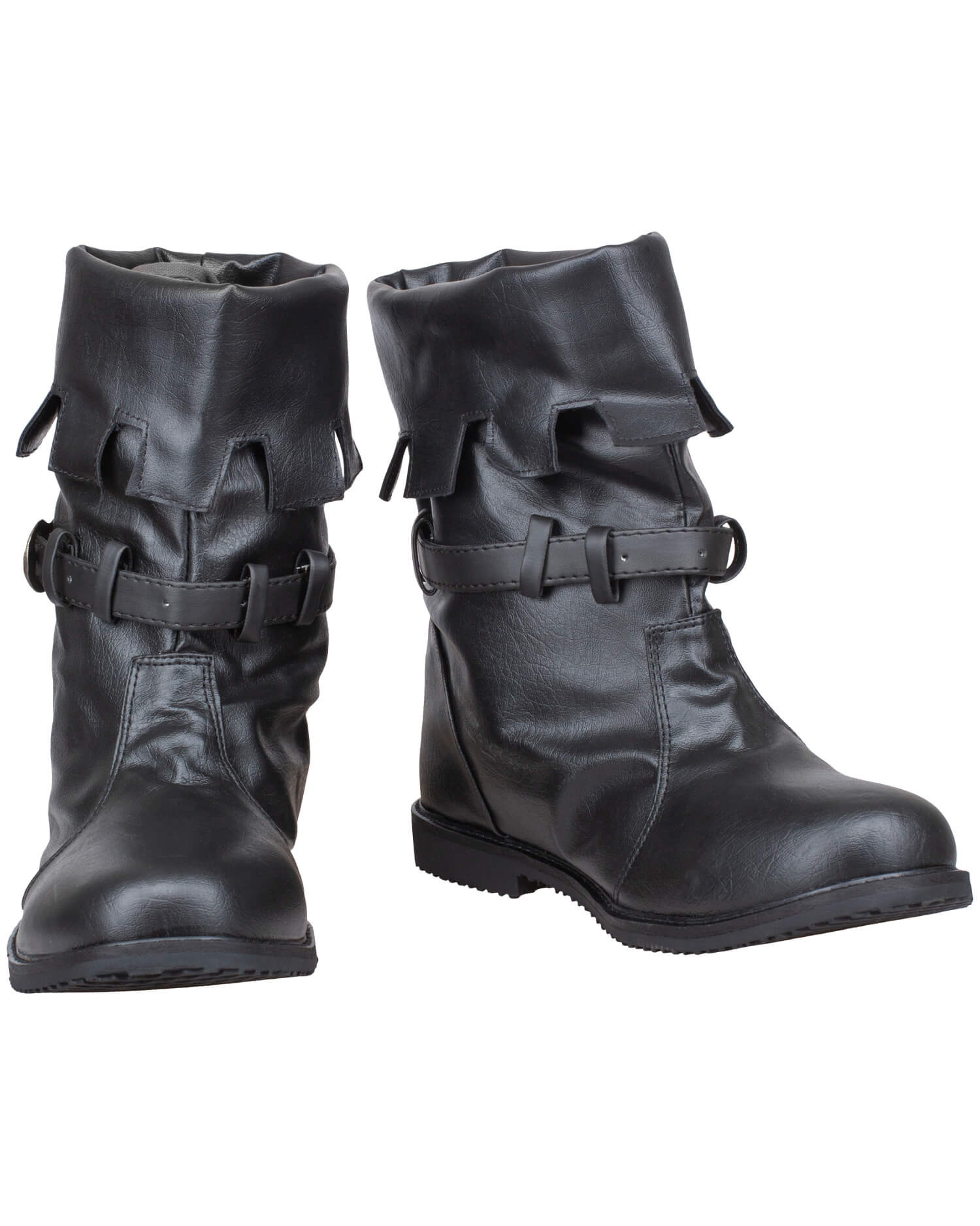 Botas medievales en piel modelo Martín, color negro