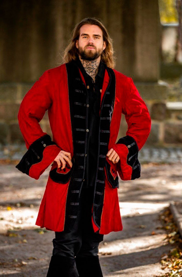 Chaqueta pirata Roja-Negra
