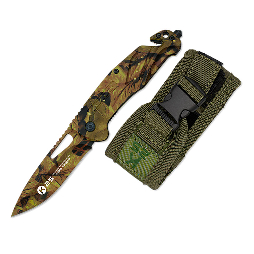Navaja táctica K25, aluminio camo