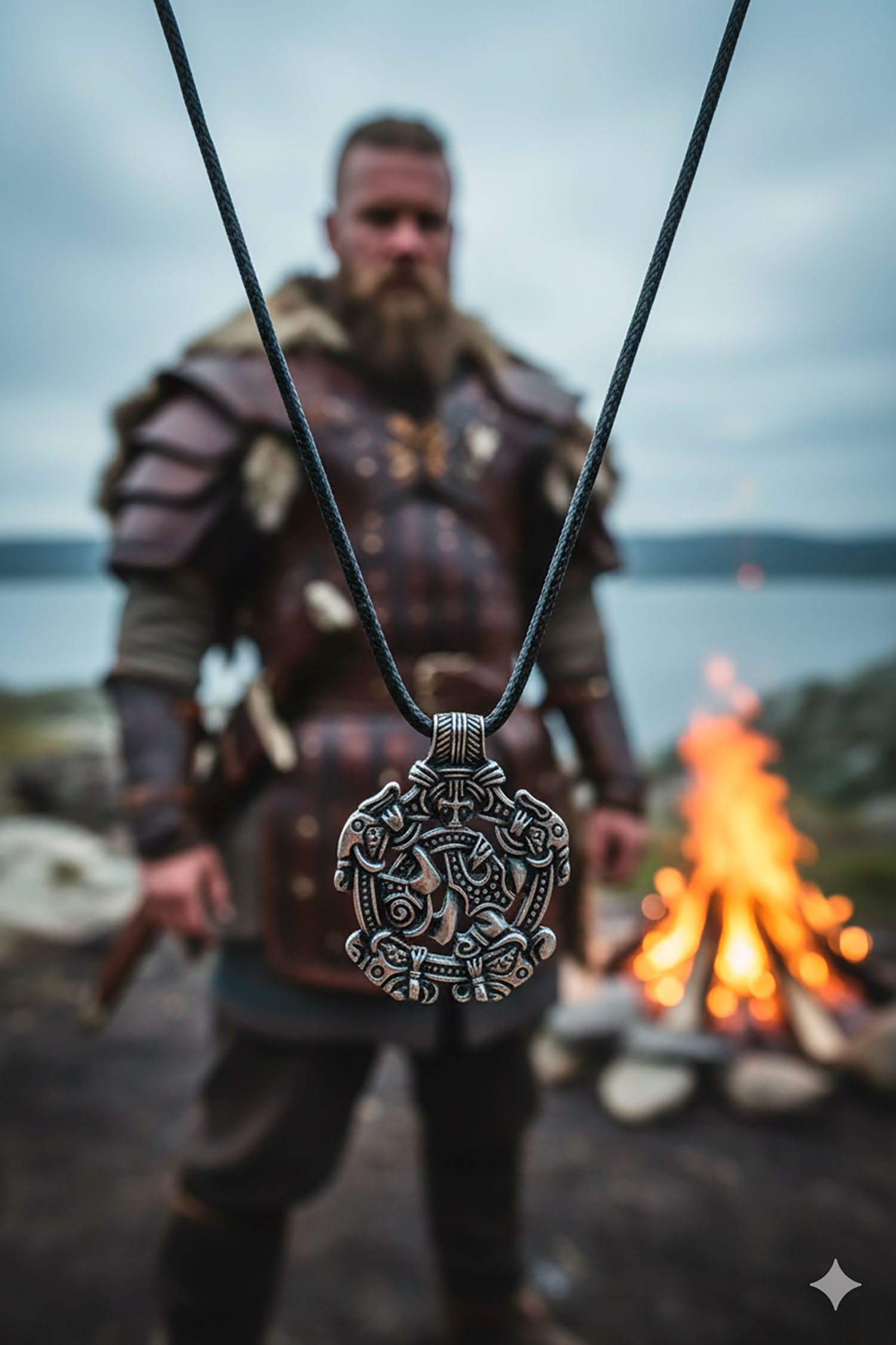 Colgante vikingo de Jarl - Plateado