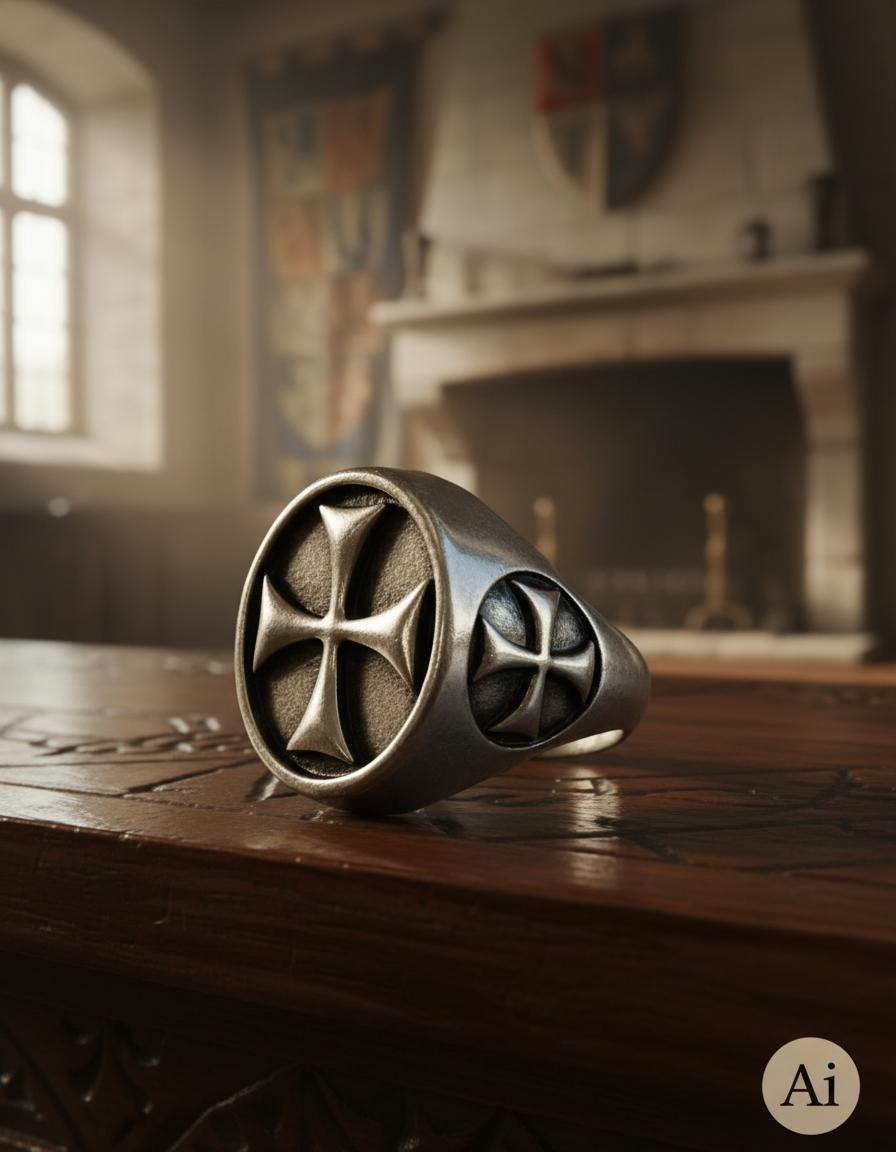 Anillo Cruz Templaria