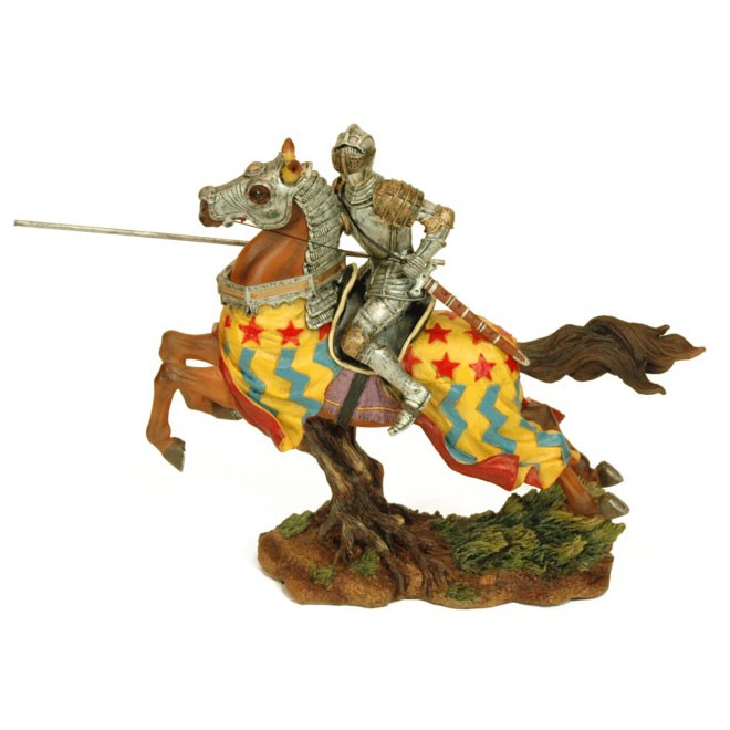 Figura caballero medieval a caballo
