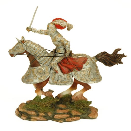 Figura caballero medieval a caballo