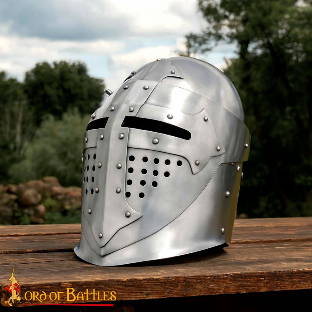 Bacinete con visera caballero siglo XIV (calibre 16)