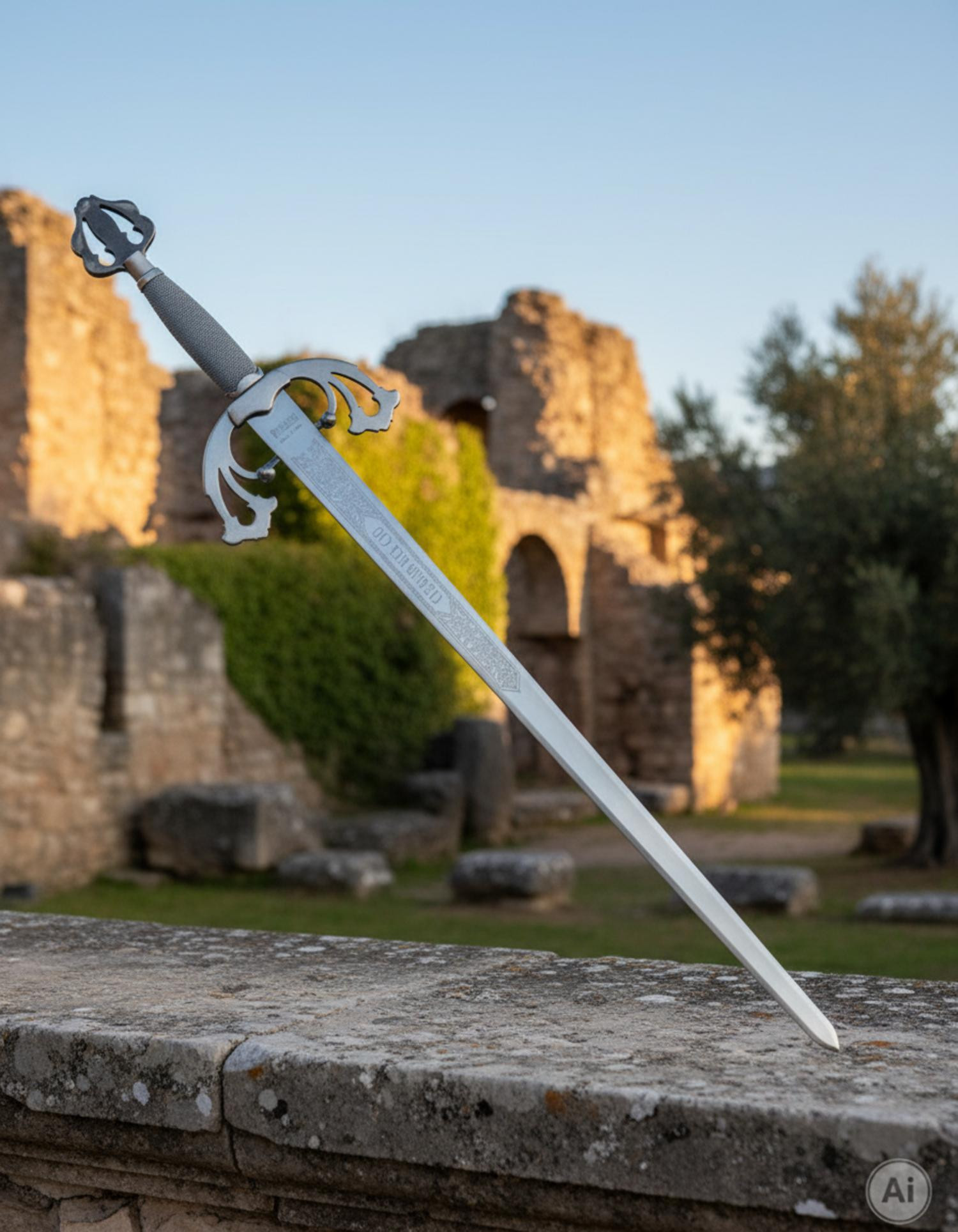 Espada Tizona Cid, acabado rústico