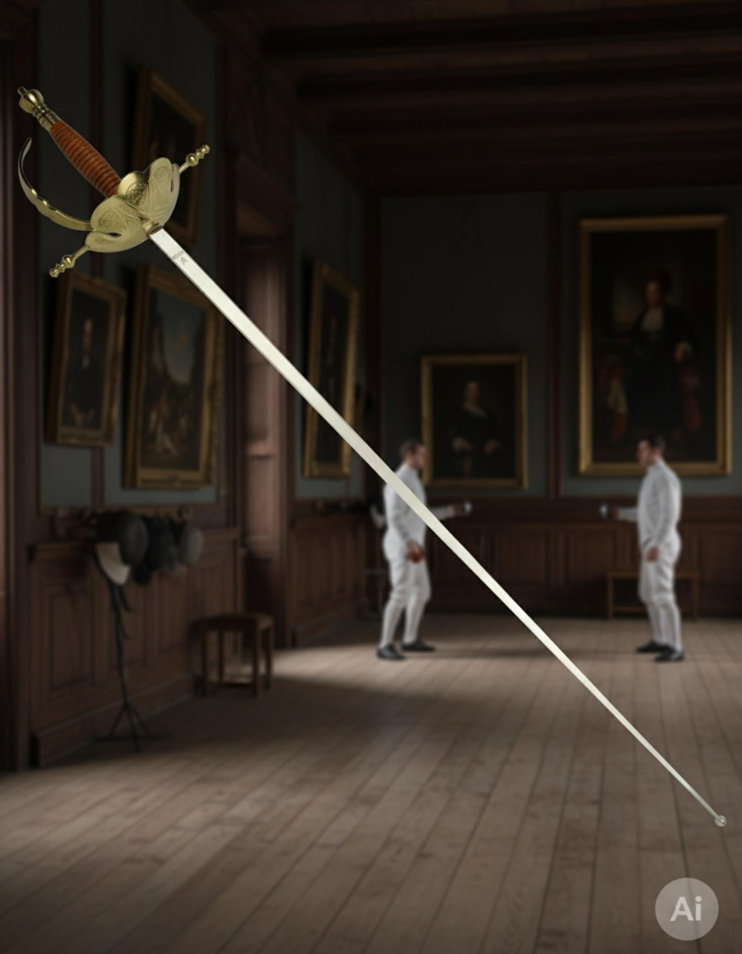 Florete de Castañeta decorativo, latonado