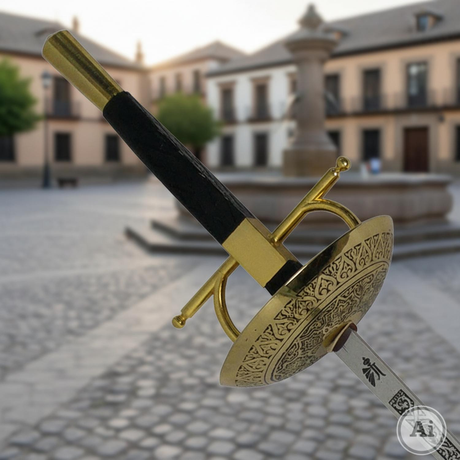 Florete español decorativo, dorado