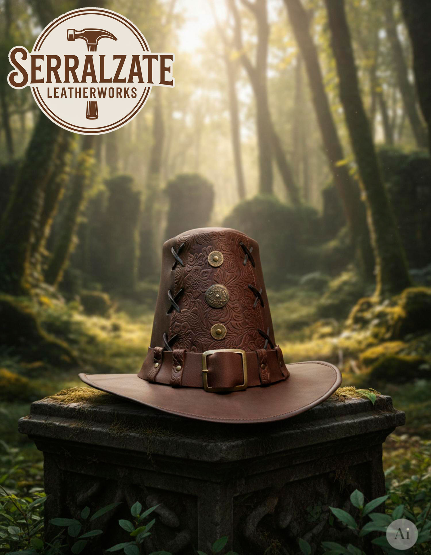 Sombrero Johann el Cazador de Brujas Deluxe, marrón