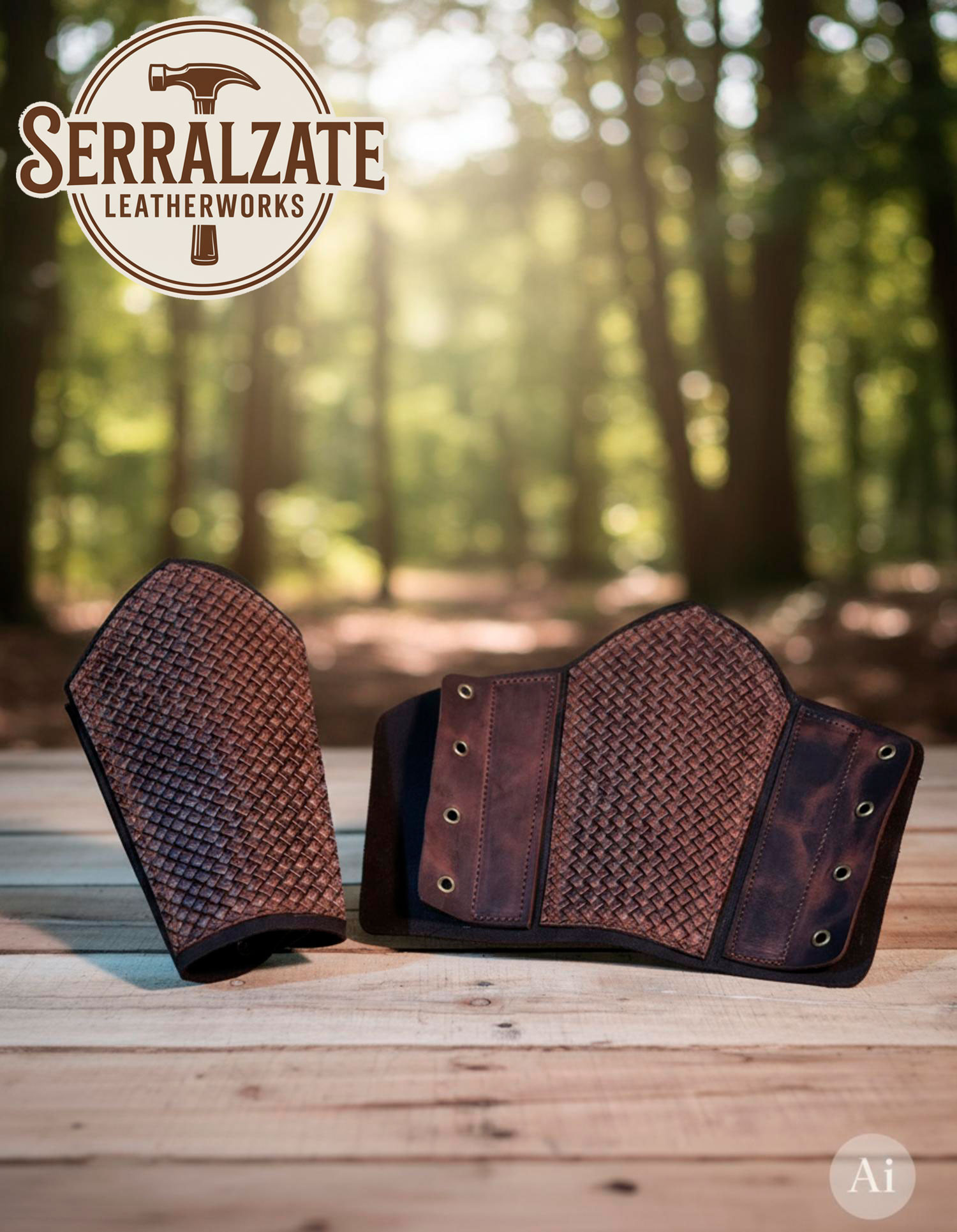 Brazalete Vikingos Rey Haakon en marrón