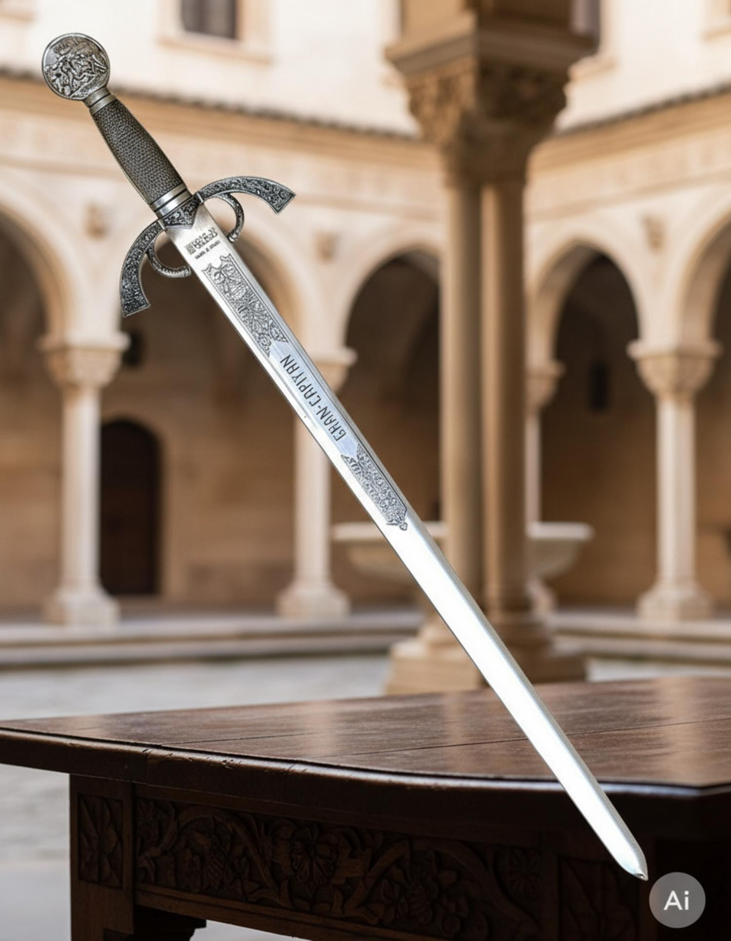 Espada Gran Capitán, plateada