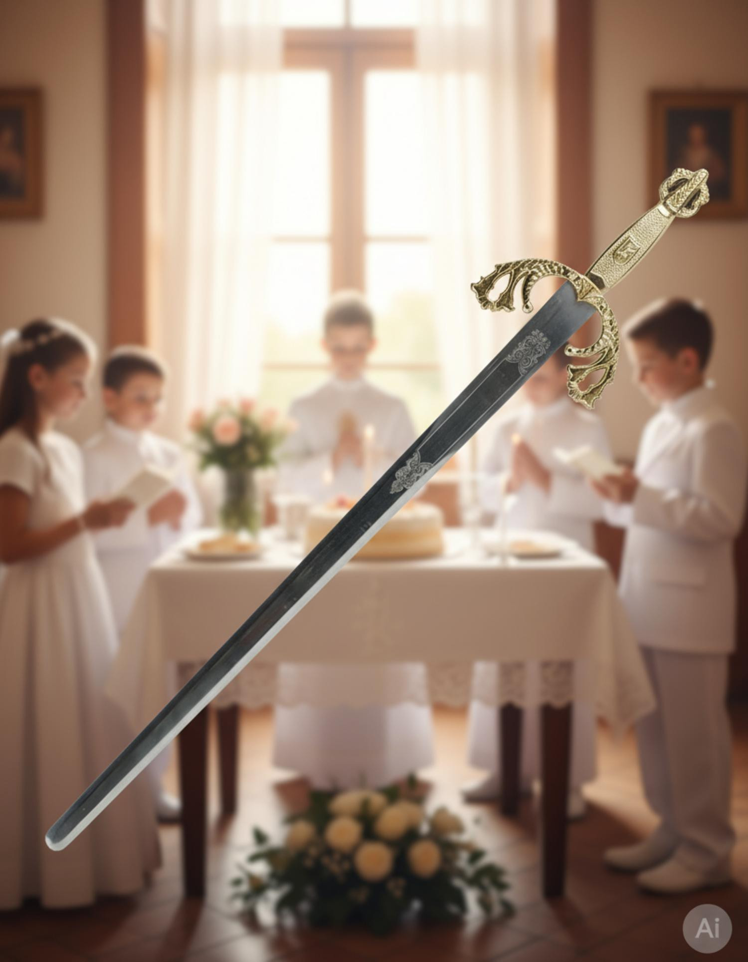 Espada Tizona para comuniones (con texto personalizado grabado)