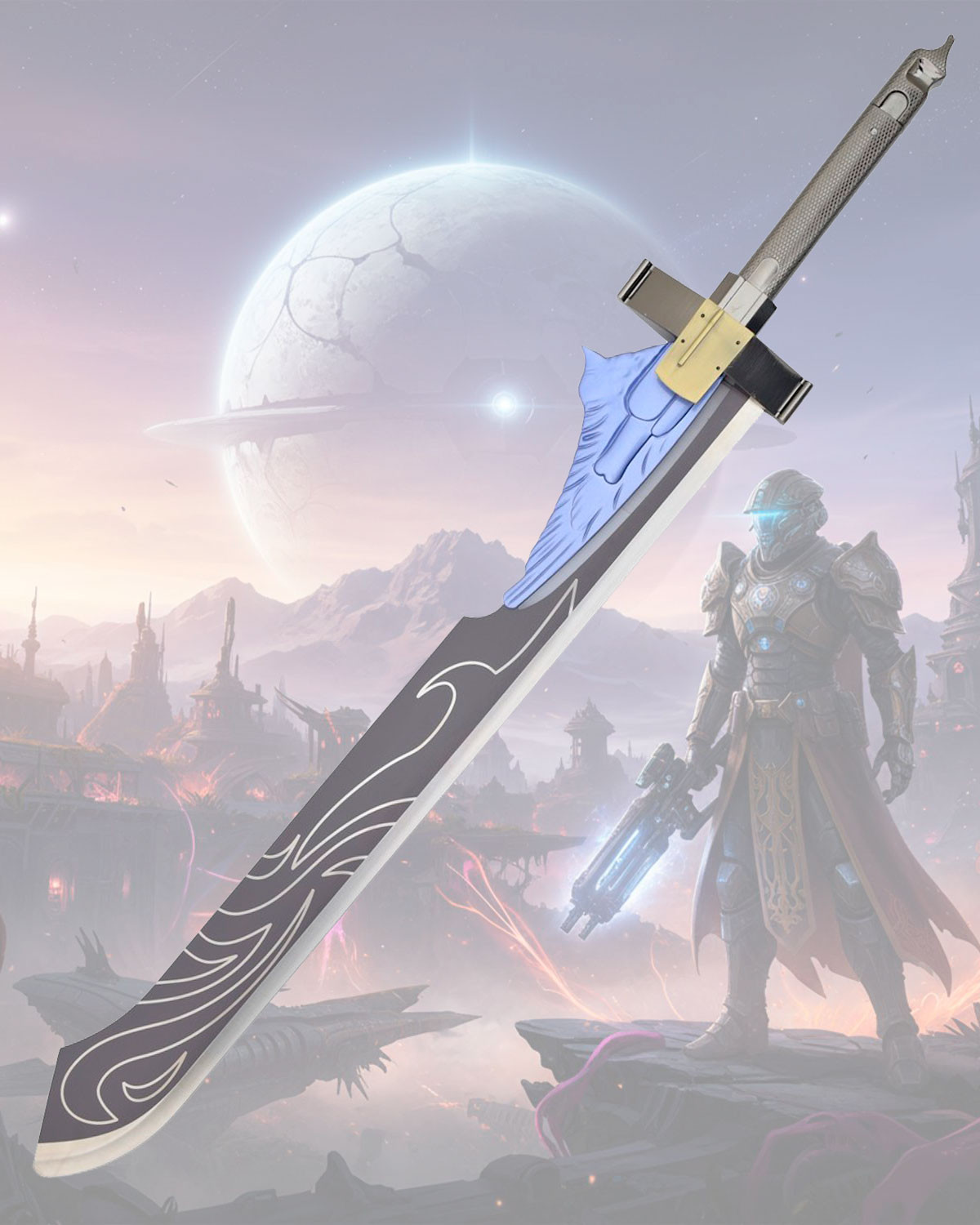 Espada ornamental inspirada en la Dark Drinker de Destiny