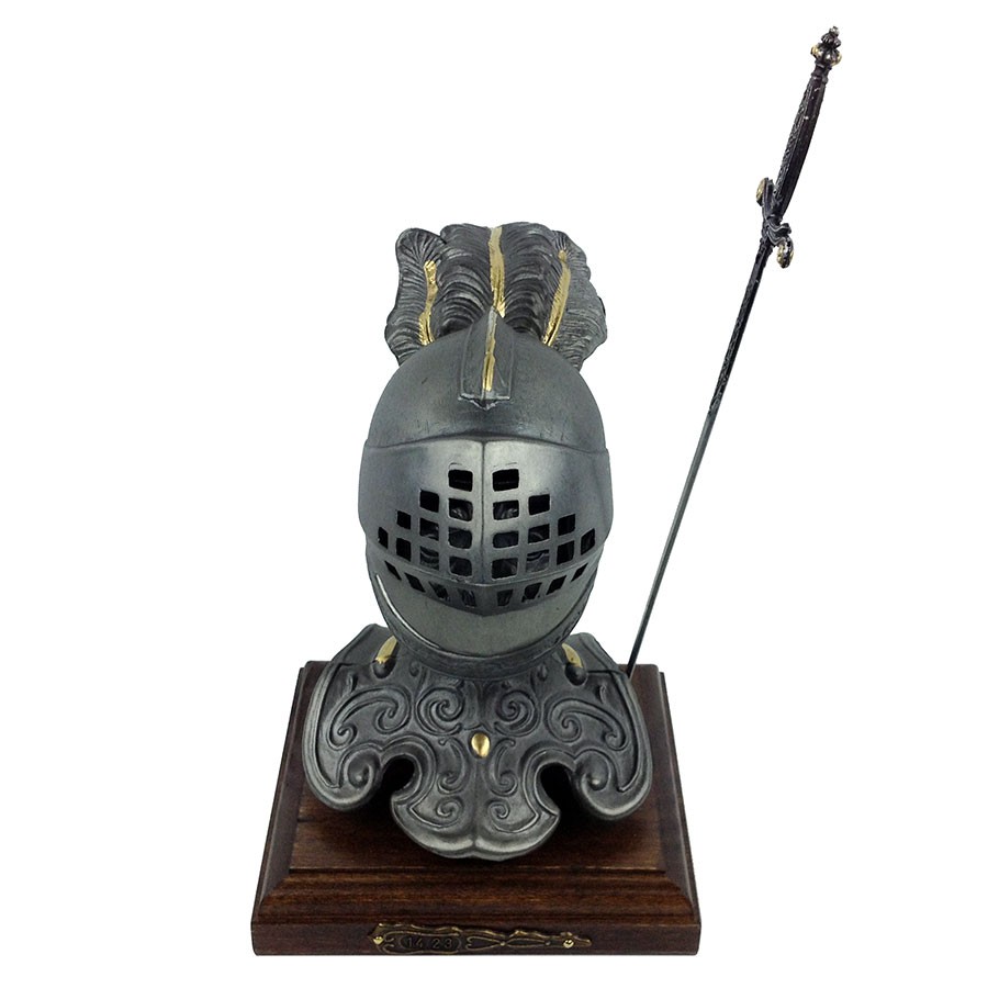 Cabeza medieval porta-lápices