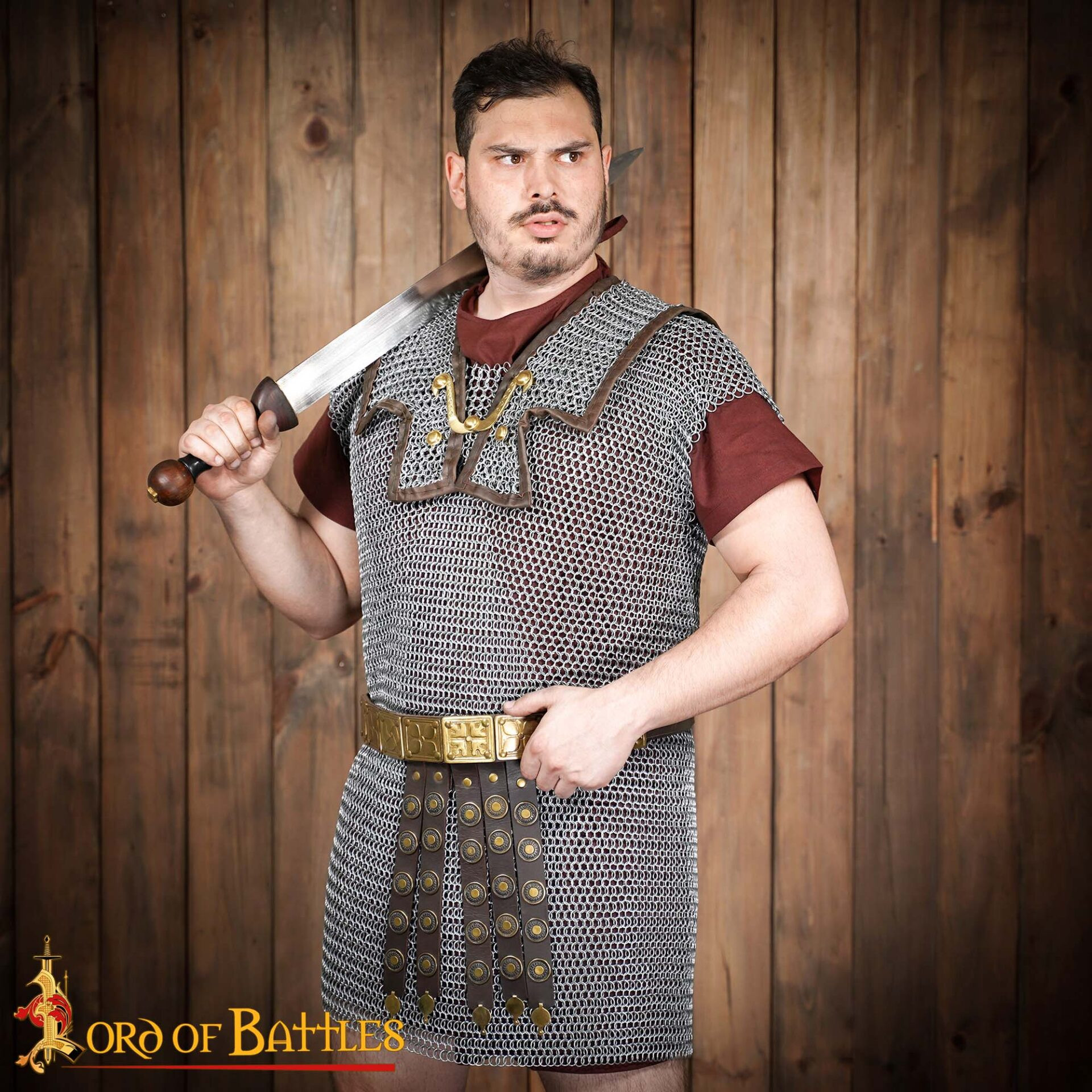 Cota de malla Lorica Romana Hamata en acero (16 g.)