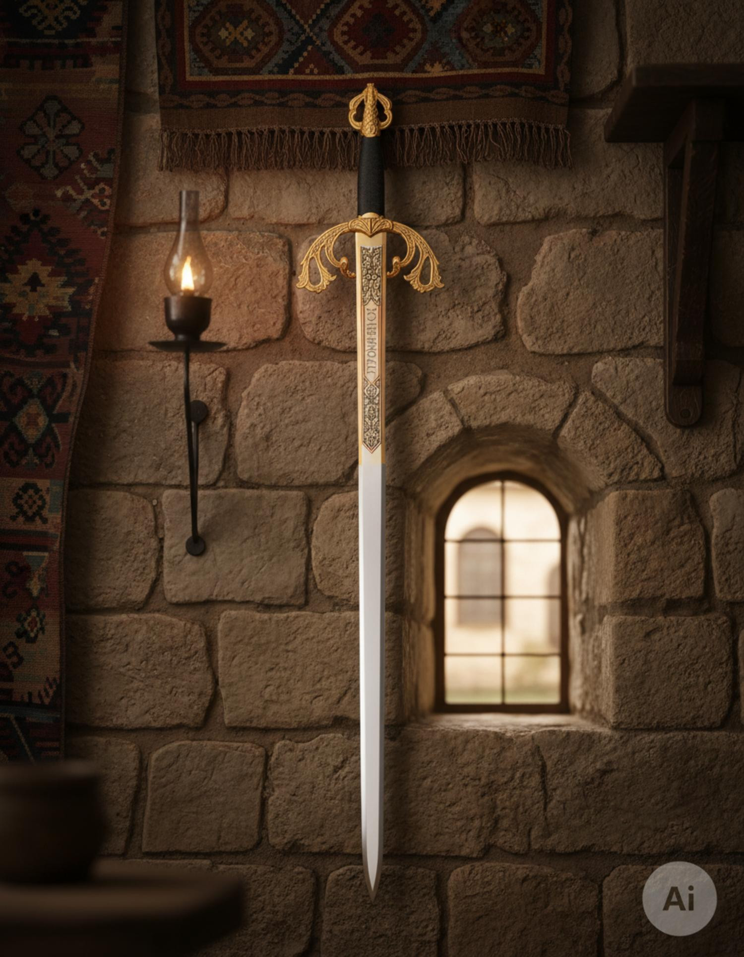 Espada Tizona Cid, acabado dorado