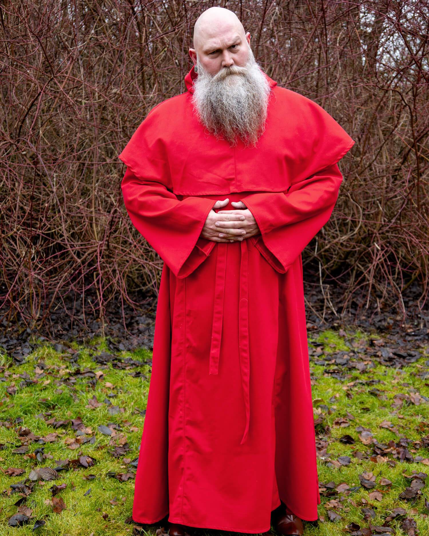 Traje de monje en algodón modelo Adson, color rojo