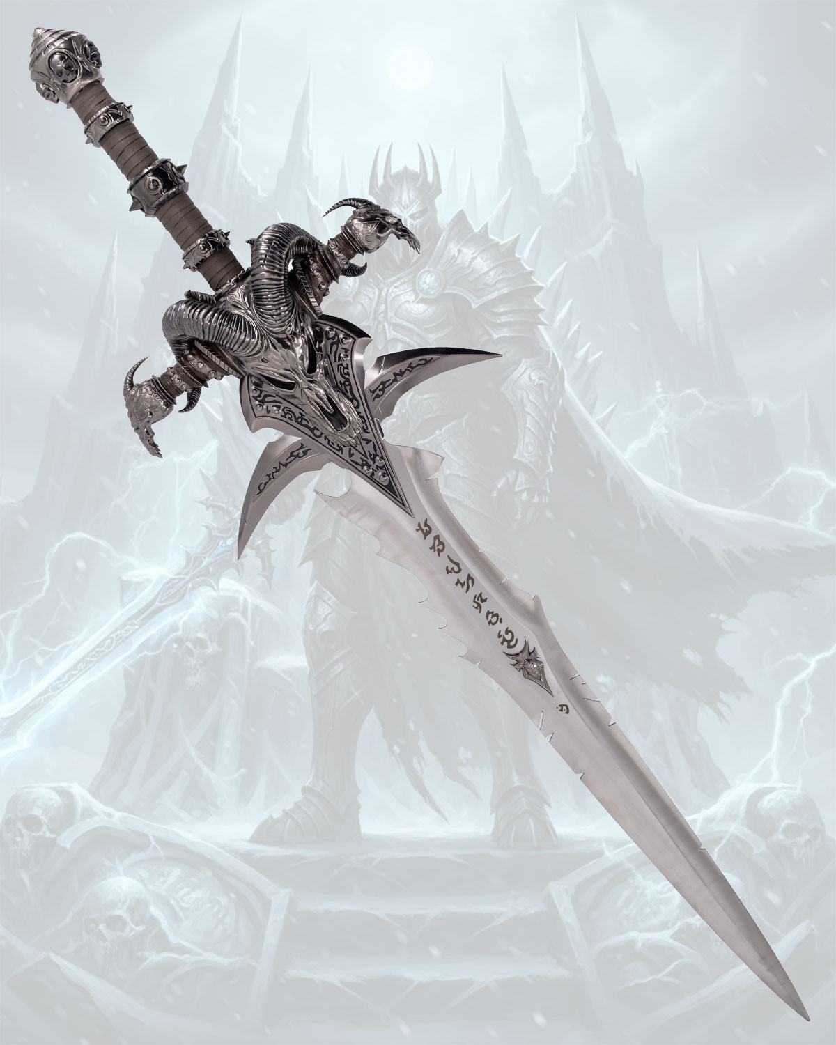 Espada Frostmourne de Arthas Lich King de Warcraft, réplica no oficial