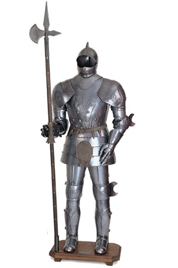 Armadura con alabarda, siglo XV
