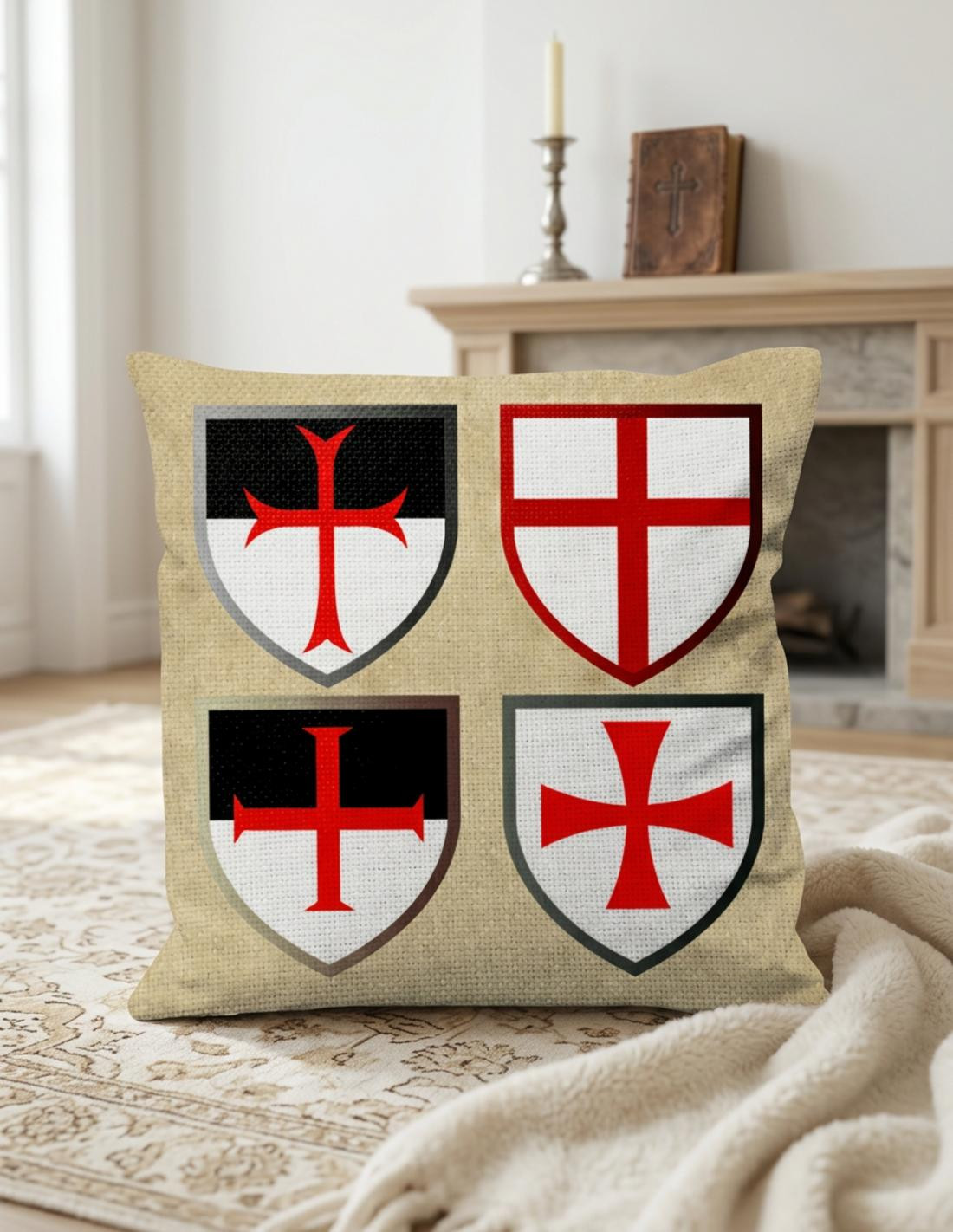 Cojín con Cruces Templarias