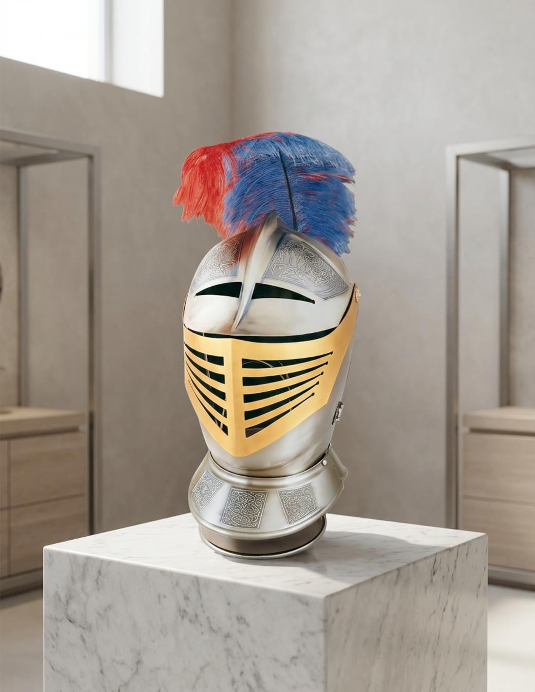 Casco guerrero grabado siglo XVI