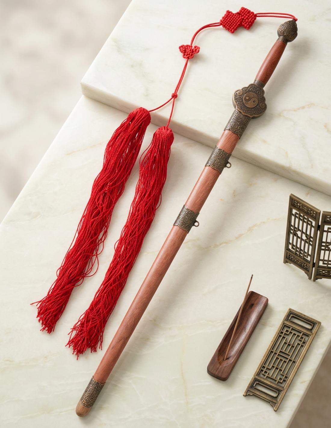 Espada Jian, acero de Damasco