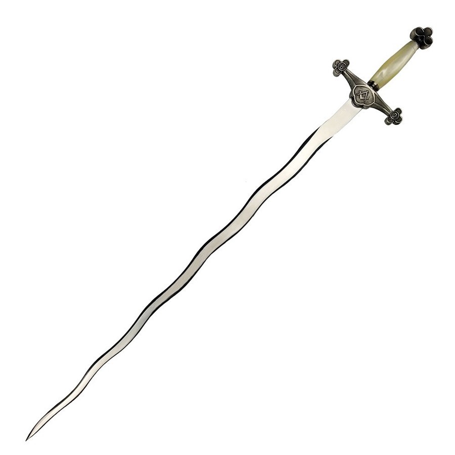 Espada Masónica flamigera plata