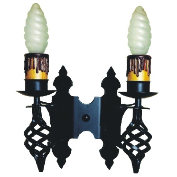Aplique velas en forja, 2 luces