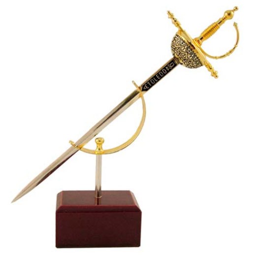 Miniatura Espada Cazoleta Damasquinada