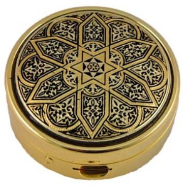 Pastillero Damasquinado redondo