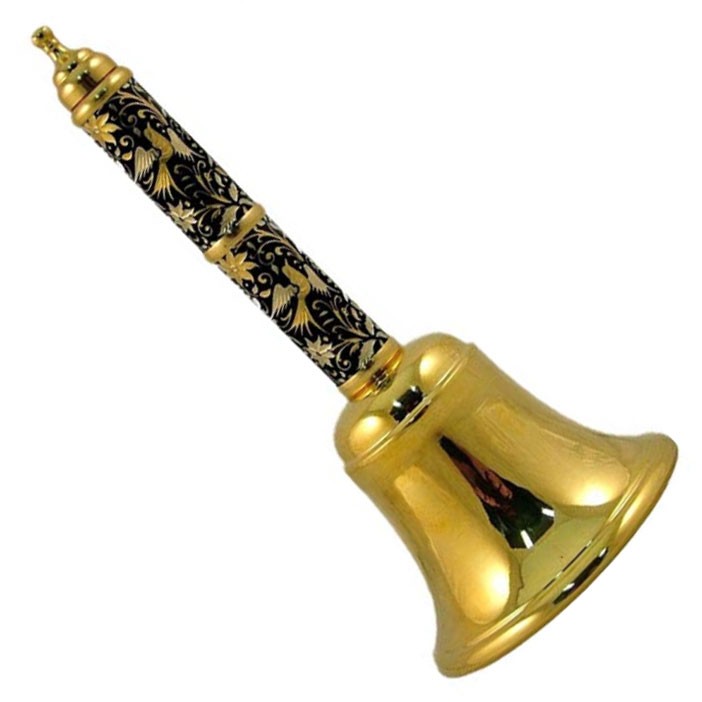 Campanilla Damasquinada, 14 cms.