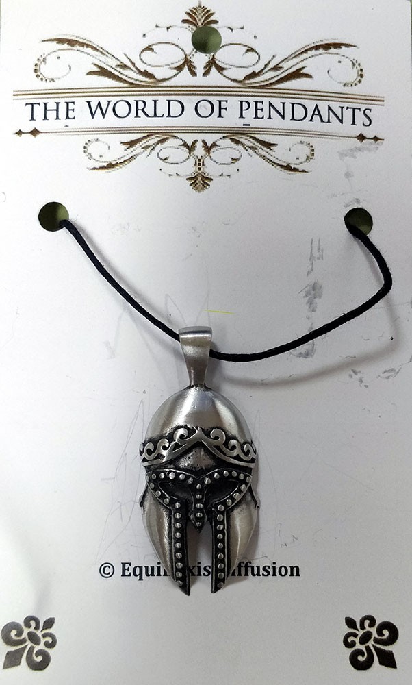 Colgante casco griego