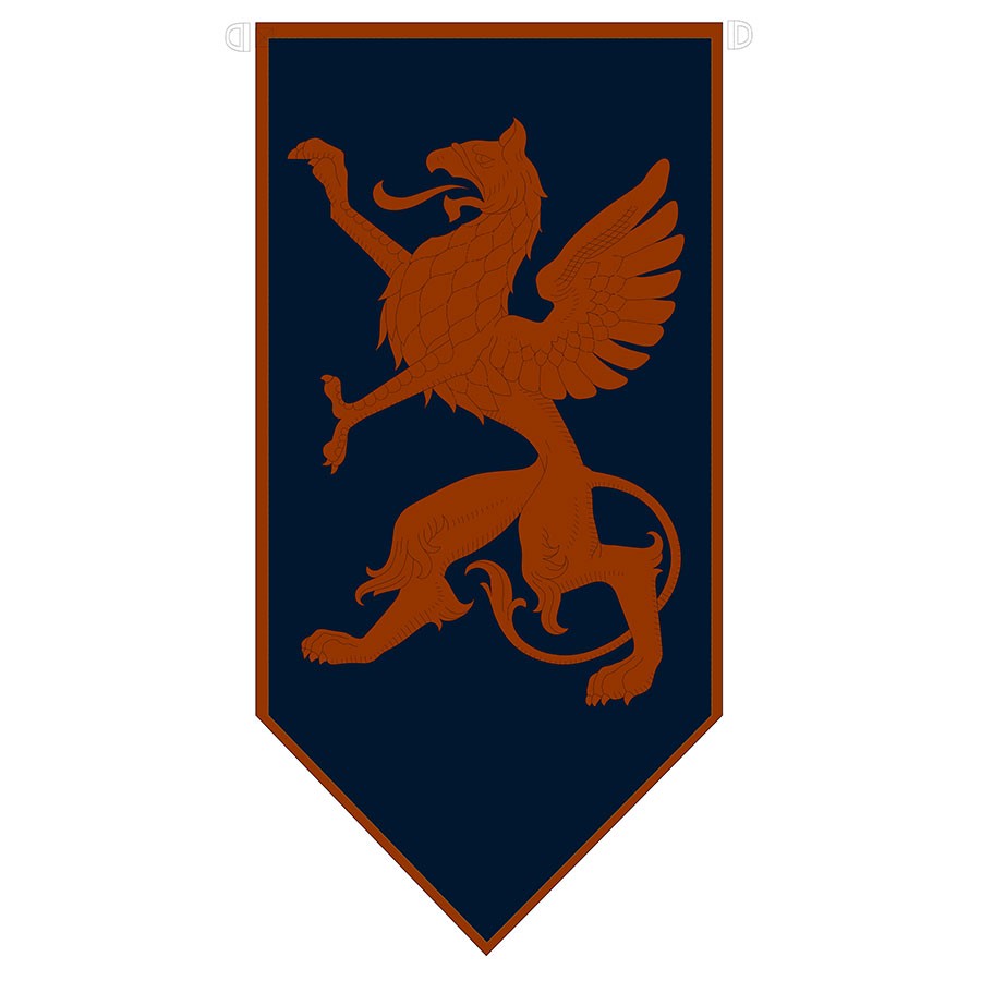 Estandarte medieval dragón rampante