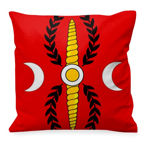 Cojín romano laureado con medias lunas